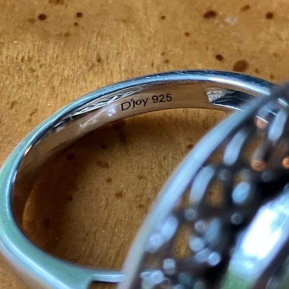 Natural Connemara Marble Sterling Silver Cocktail Ring Size 9 - Picture 6 of 9